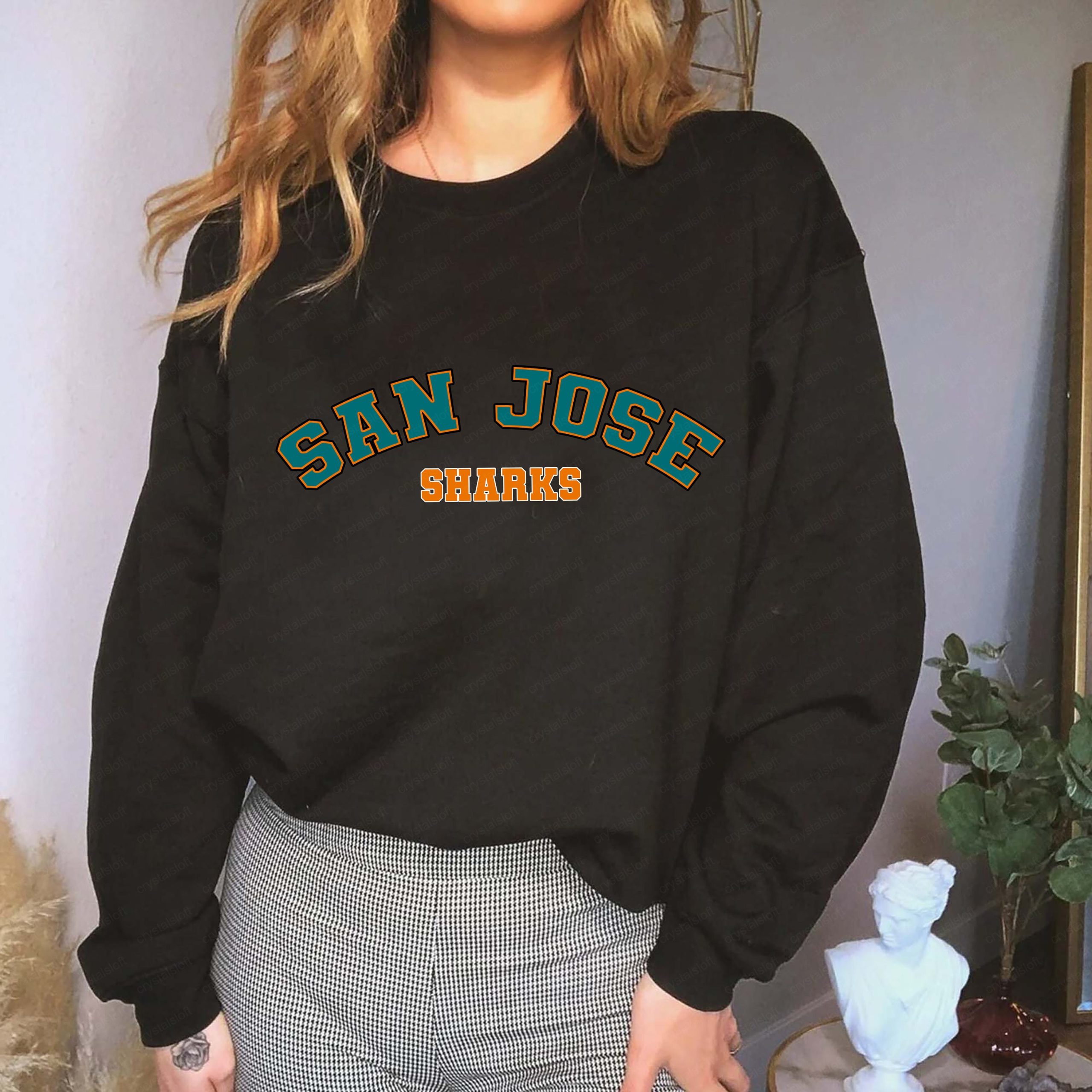 San Jose Sharks Hockey Team Classic Design Unisex Sweatshirt San Jose Sharks Hockey Team Classic Design Unisex Sweatshirt