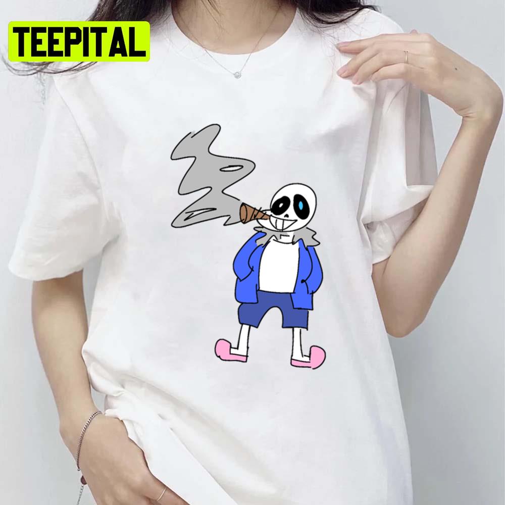 Sans Undertale Hitting That Doobie Graphic Art Unisex T-Shirt Sans Undertale Hitting That Doobie Graphic Art Unisex T-Shirt