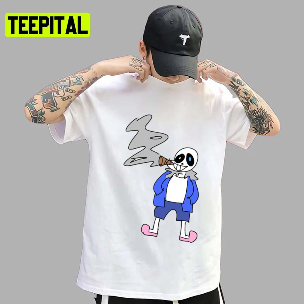 Sans Undertale Hitting That Doobie Graphic Art Unisex T-Shirt Sans Undertale Hitting That Doobie Graphic Art Unisex T-Shirt