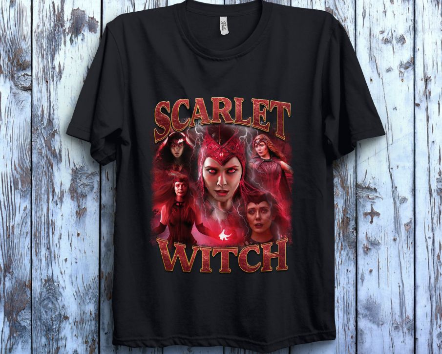 Scarlet Witch Poster Marvel Graphic Portrait Unisex Gift T-Shirt Scarlet Witch Poster Marvel Graphic Portrait Unisex Gift T-Shirt