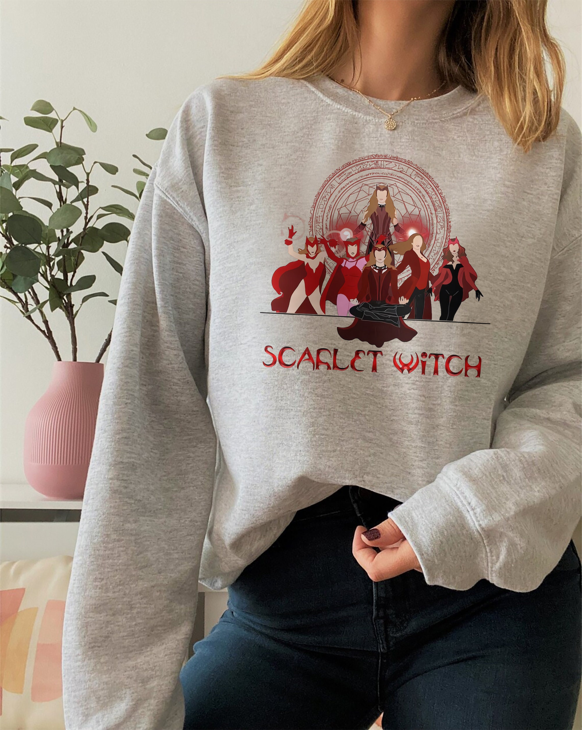 Scarlet Witch Wanda Maximoff Doctor Strange 2 Unisex Sweatshirt Scarlet Witch Wanda Maximoff Doctor Strange 2 Unisex Sweatshirt