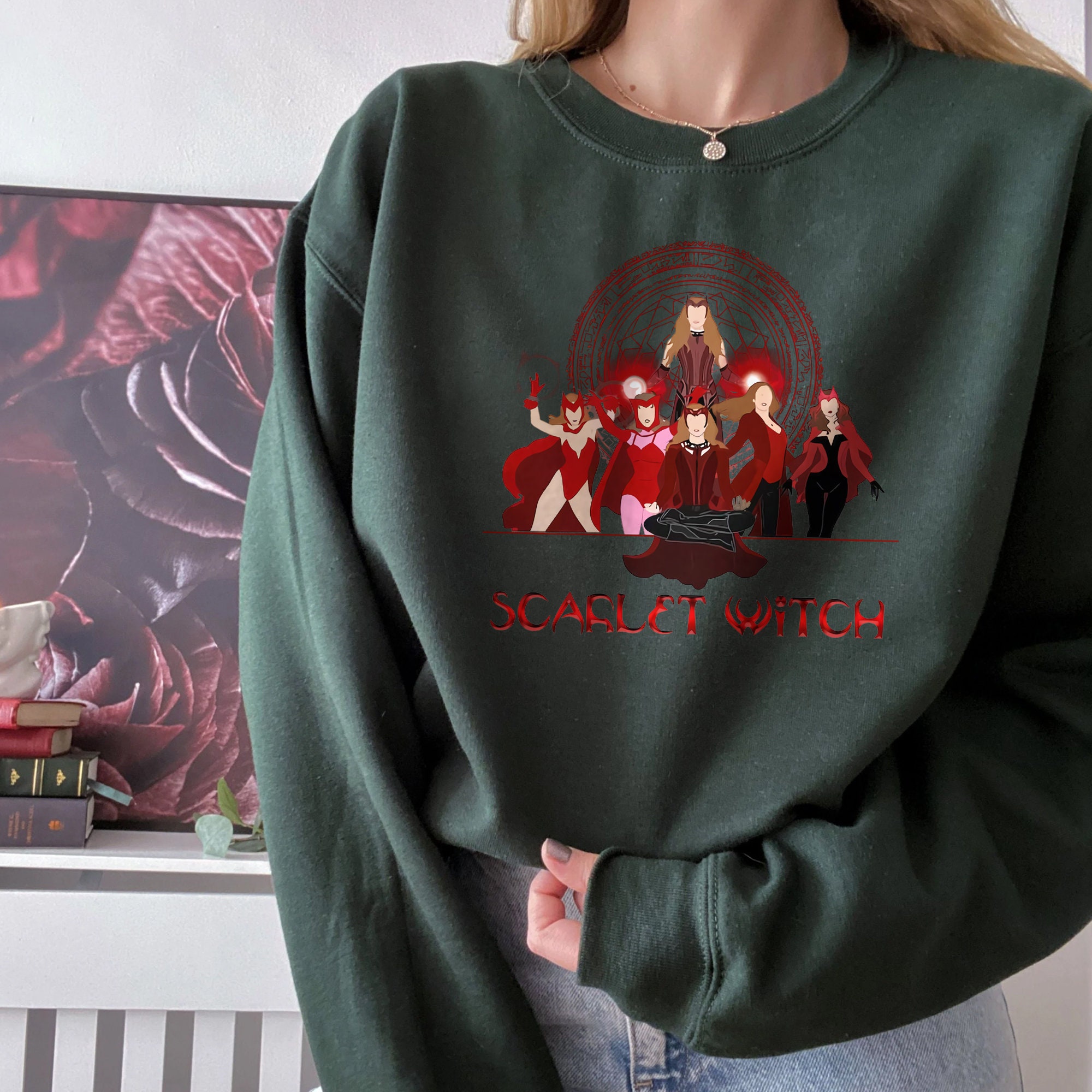 Scarlet Witch Wanda Maximoff Doctor Strange 2 Unisex Sweatshirt Scarlet Witch Wanda Maximoff Doctor Strange 2 Unisex Sweatshirt