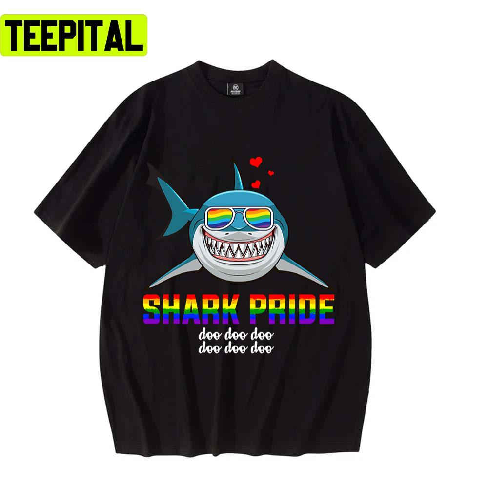 Shark Pride Lbgt Rainbow Gay Pride Pride Month Lgbtq+ Support Unisex T-Shirt Shark Pride Lbgt Rainbow Gay Pride Pride Month Lgbtq+ Support Unisex T-Shirt