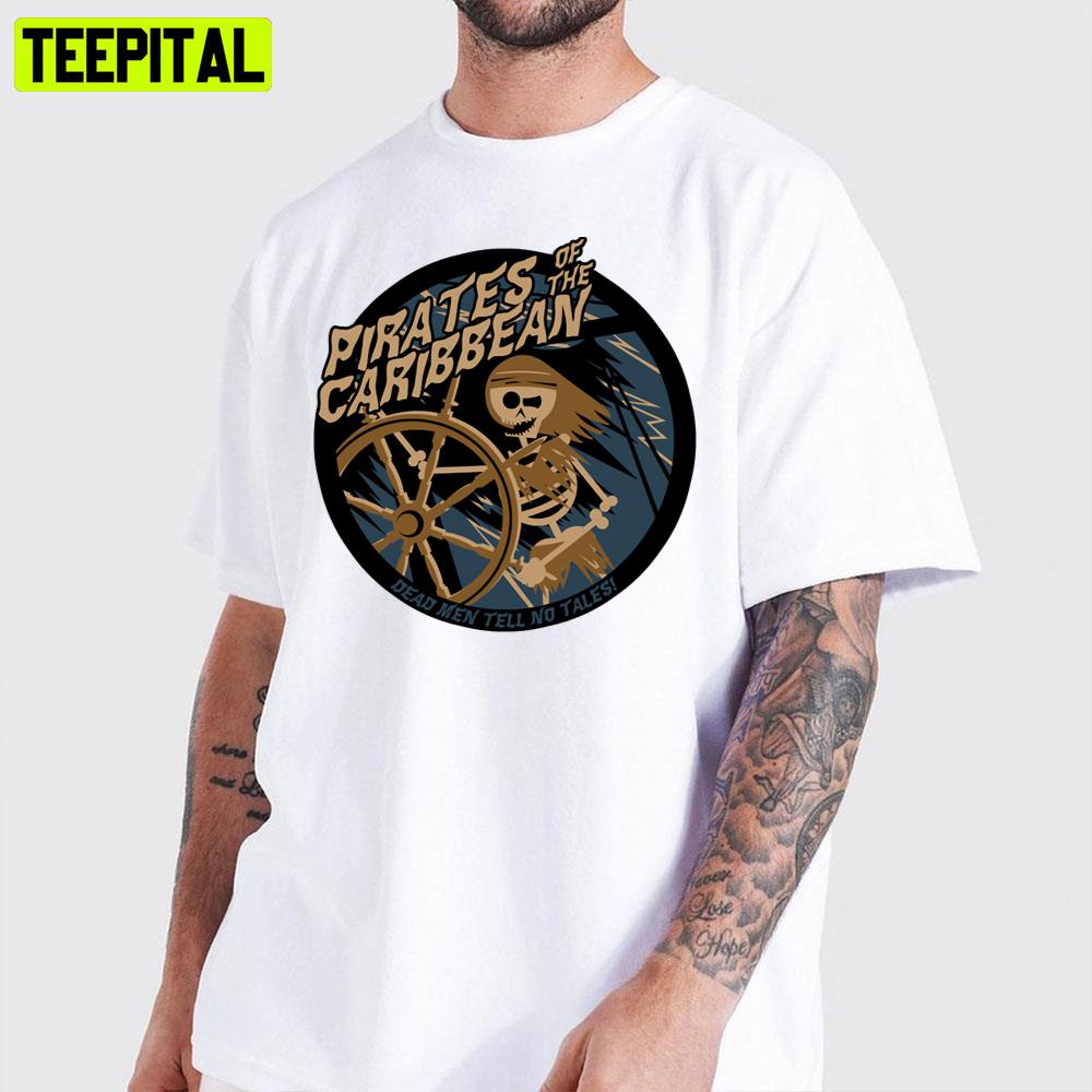 Skeleton Art Pirates Of The Caribbean Unisex T-Shirt Skeleton Art Pirates Of The Caribbean Unisex T-Shirt