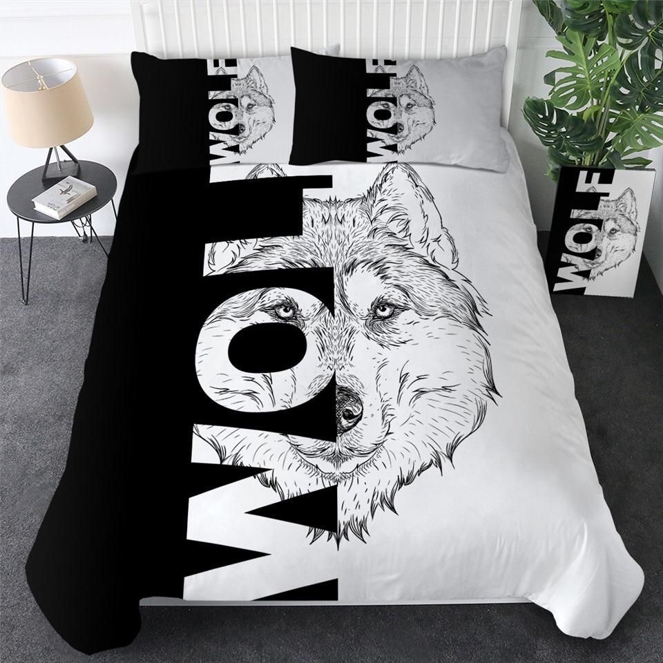 Sketch Wolf Cotton Bedding Sets Sketch Wolf Cotton Bedding Sets