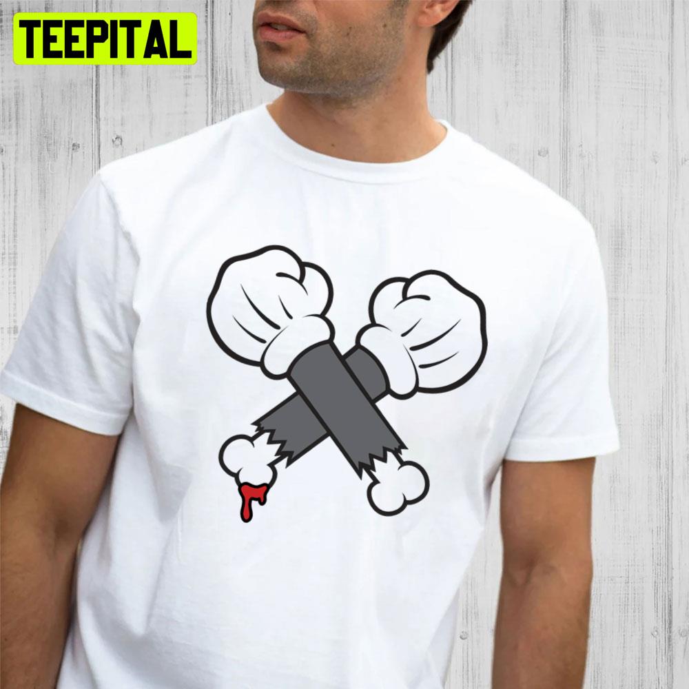 Skull Hands Mickey Unisex T-Shirt Skull Hands Mickey Unisex T-Shirt