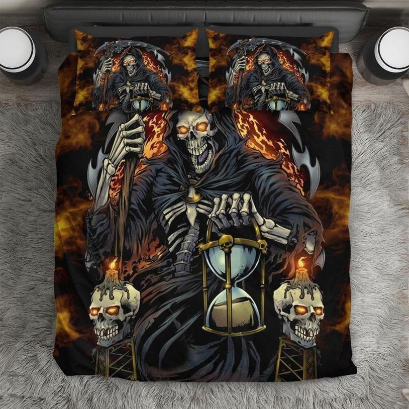 Snm - Super King Poker Skull Bedding Set Snm - Super King Poker Skull Bedding Set