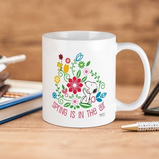 Snoopy And Woodstock Peanut Spring Is In The Air Premium Sublime Ceramic Coffee Mug White Snoopy And Woodstock Peanut Spring Is In The Air Premium Sublime Ceramic Coffee Mug White