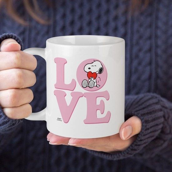 Snoopy Peanut Love Premium Sublime Ceramic Coffee Mug White Snoopy Peanut Love Premium Sublime Ceramic Coffee Mug White