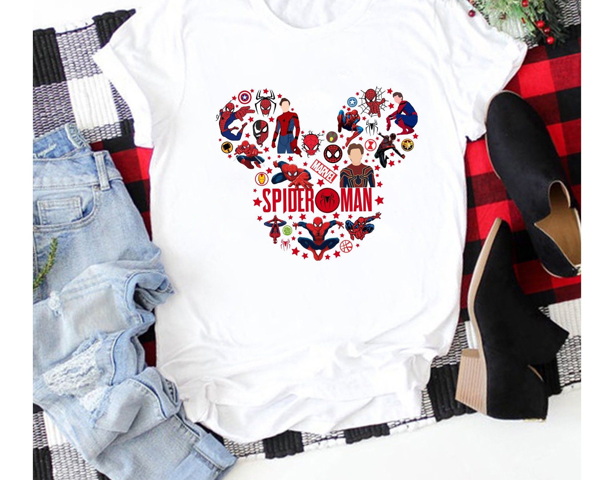 Spiderman Mickey Marvel Unisex T-Shirt Spiderman Mickey Marvel Unisex T-Shirt