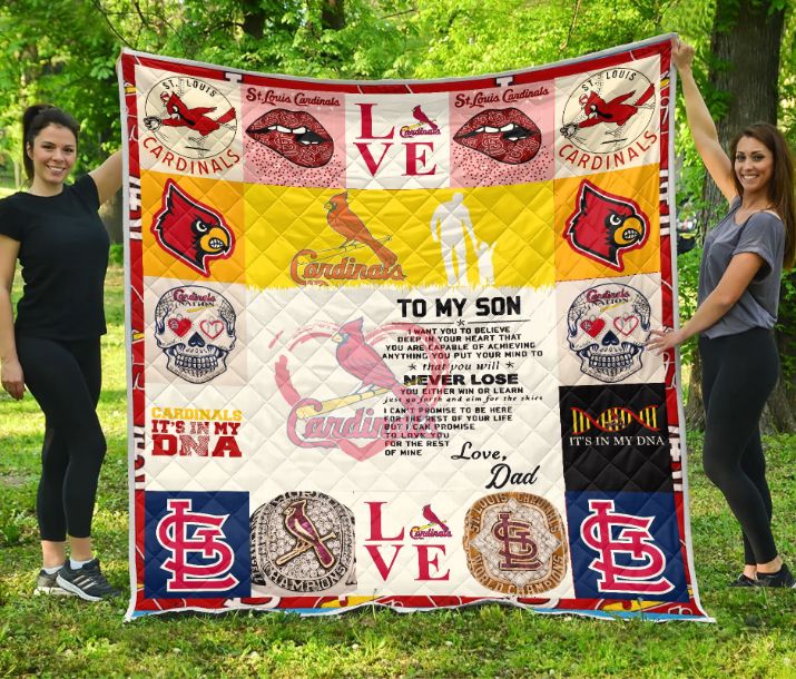 St Louis Cardinals Family - To My Son Quilt Blanket St Louis Cardinals Family - To My Son Quilt Blanket