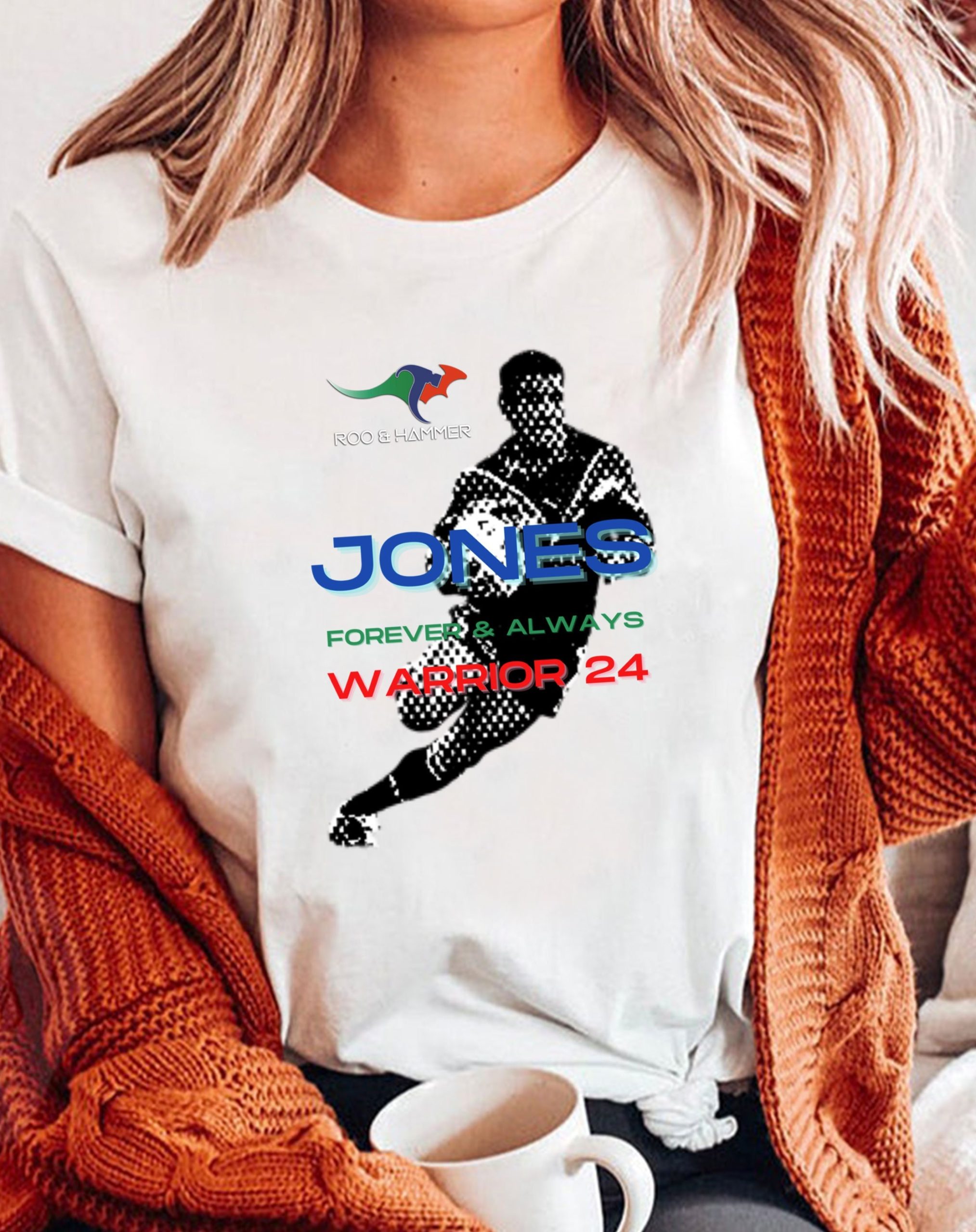 Stacey Jones Forever And Always Warrior 24 Halftone Unisex T-Shirt Stacey Jones Forever And Always Warrior 24 Halftone Unisex T-Shirt