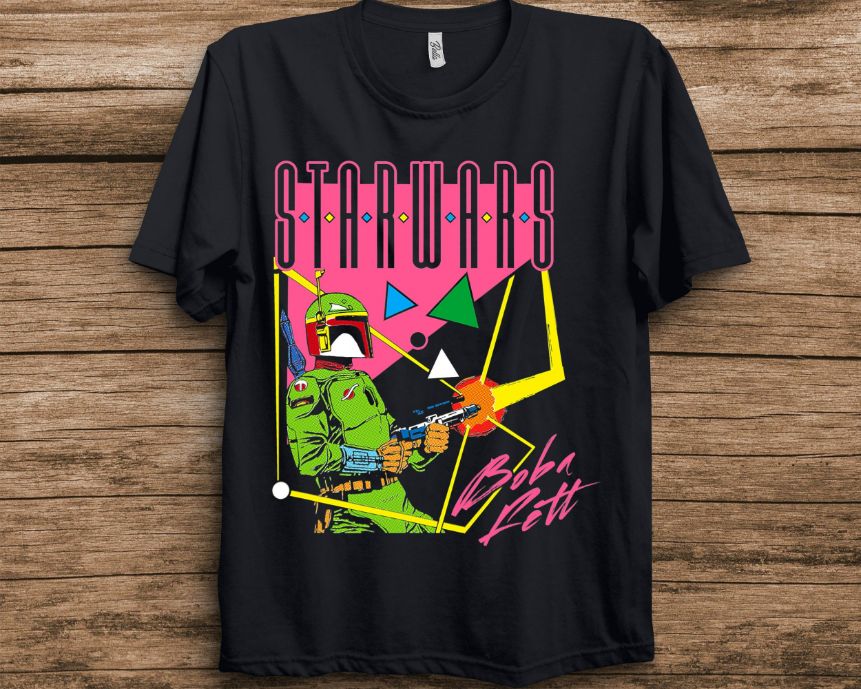 Star Wars Boba Fett 90s Retro Blast From The Past T-Shirt Star Wars Boba Fett 90s Retro Blast From The Past T-Shirt
