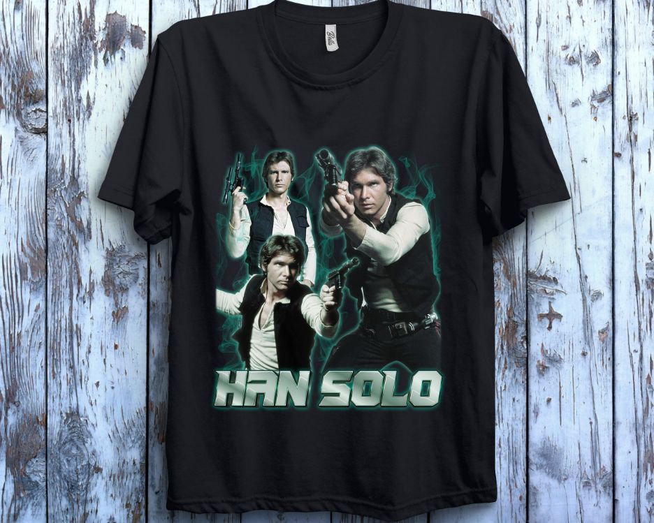 Star Wars Han Solo Portrait Graphic Poster Unisex T-Shirt Star Wars Han Solo Portrait Graphic Poster Unisex T-Shirt