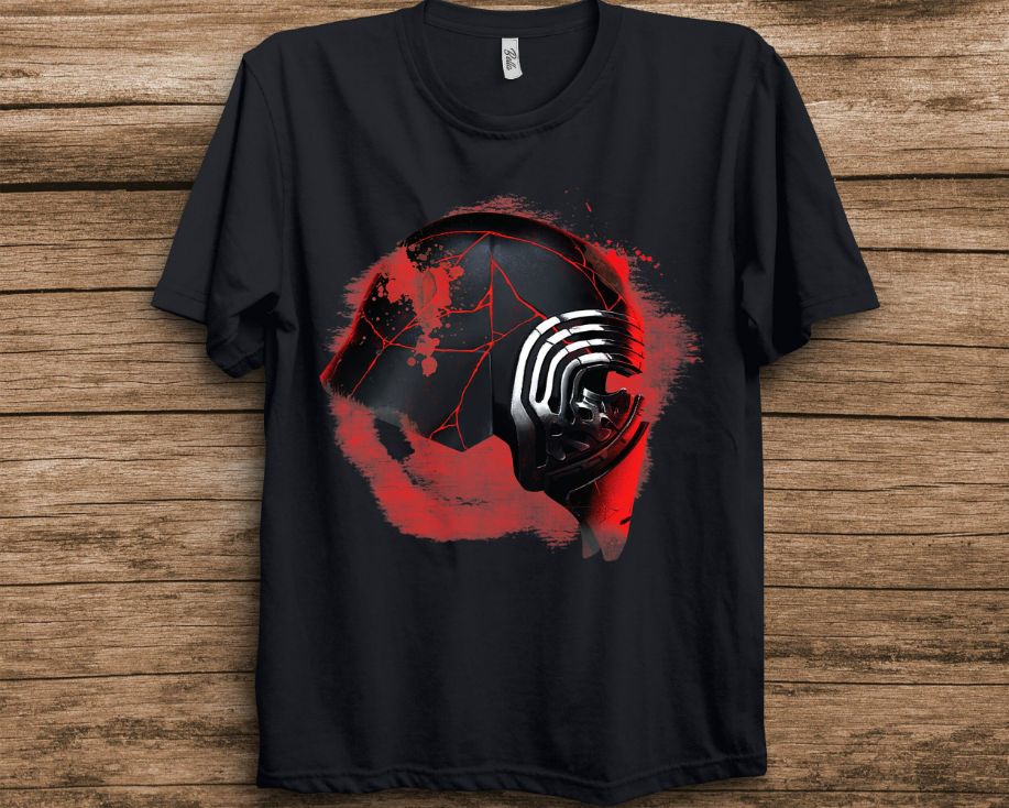 Star Wars Rise of Skywalker Kylo Ren Helmet Damage Unisex T-Shirt Star Wars Rise of Skywalker Kylo Ren Helmet Damage Unisex T-Shirt