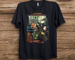 Star Wars The Book Of Boba Fett Fennec Shand Sunrise Logo T-Shirt