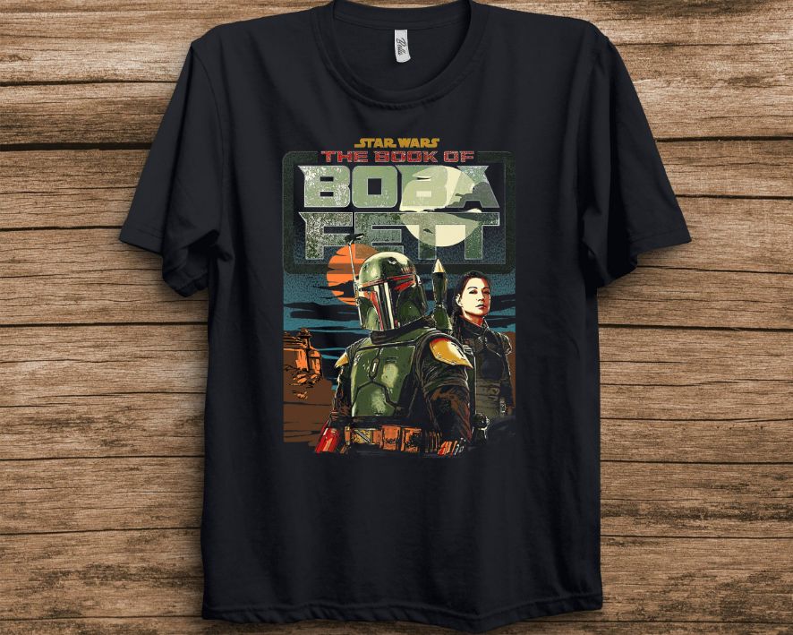 Star Wars The Book Of Boba Fett Fennec Shand Sunrise Logo T-Shirt Star Wars The Book Of Boba Fett Fennec Shand Sunrise Logo T-Shirt