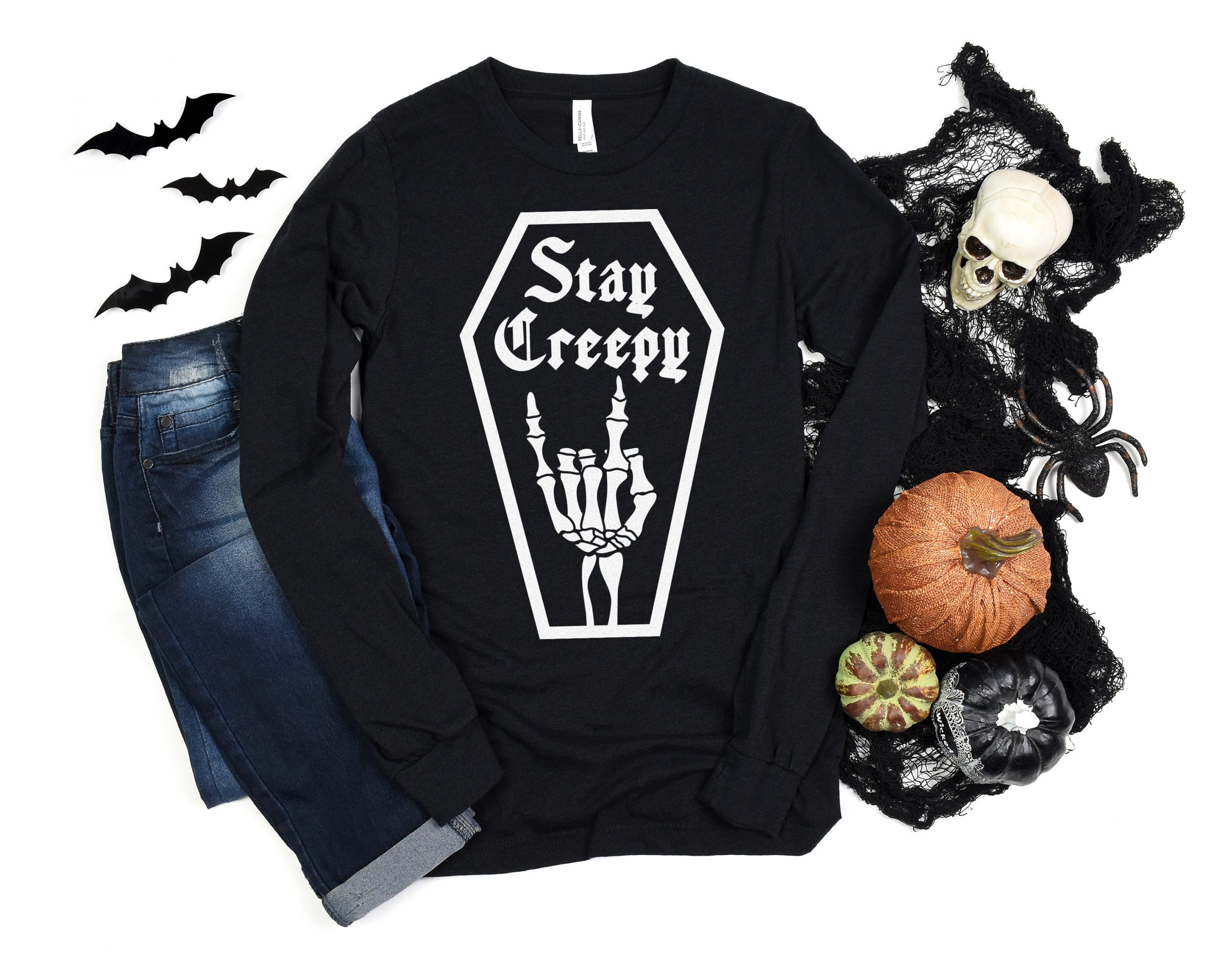 Stay Creepy Skeleton Funny Halloween Unisex Sweatshirt Stay Creepy Skeleton Funny Halloween Unisex Sweatshirt