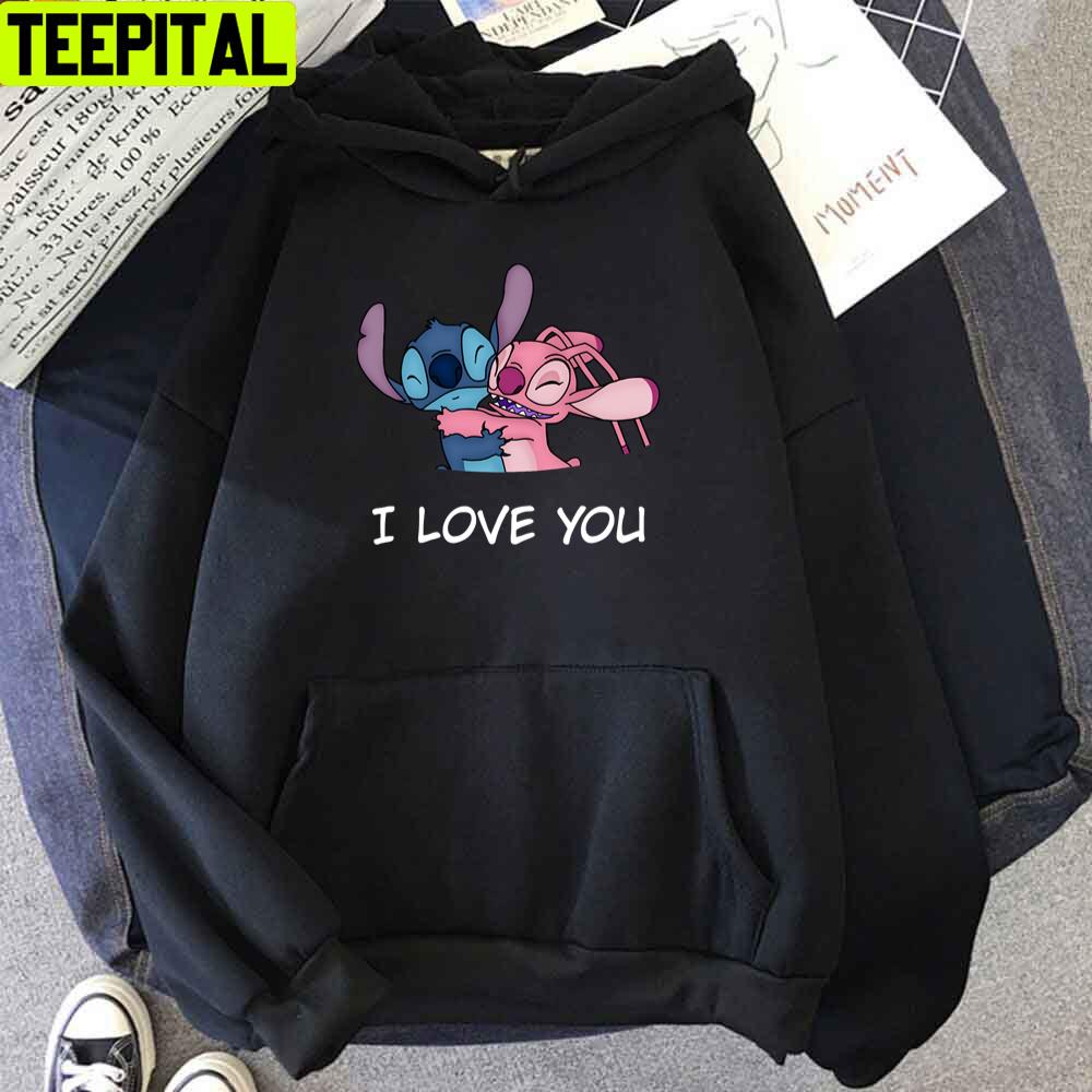 Stitch And Angel I Love You Unisex T-Shirt Stitch And Angel I Love You Unisex T-Shirt