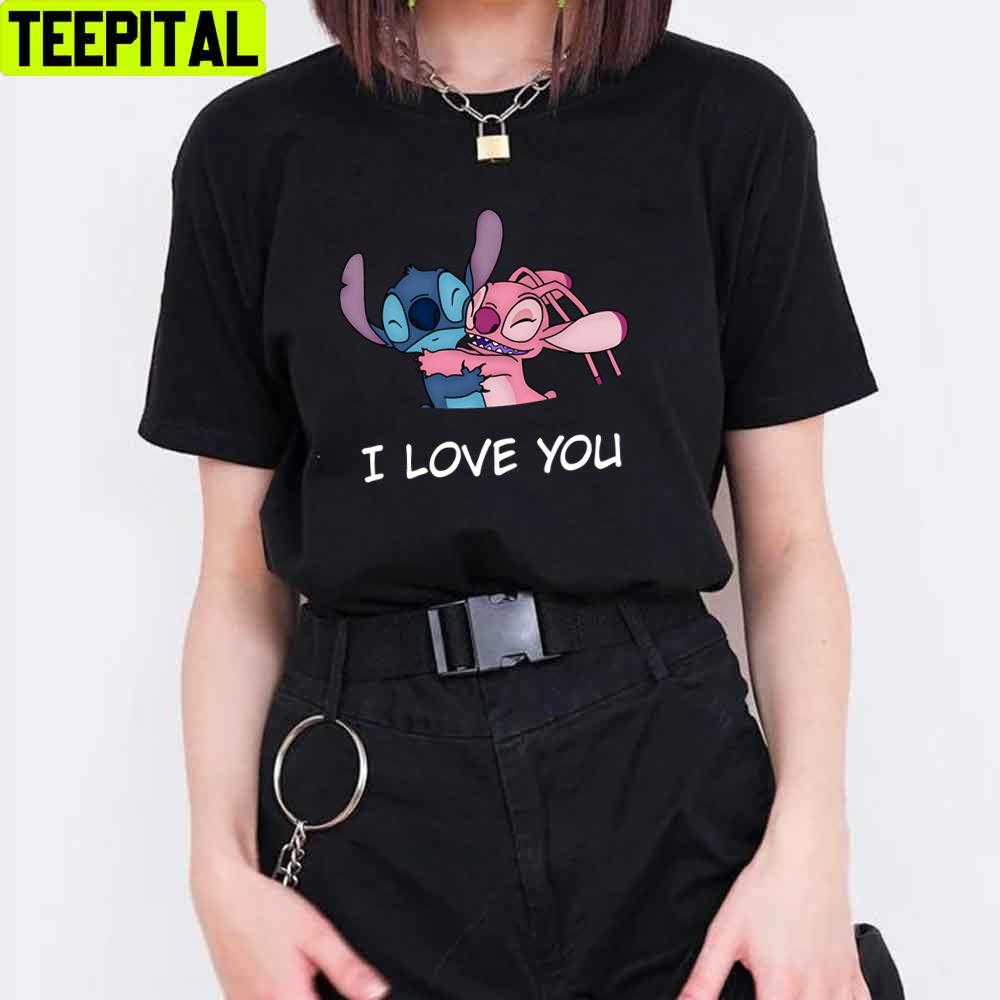 Stitch And Angel I Love You Unisex T-Shirt Stitch And Angel I Love You Unisex T-Shirt
