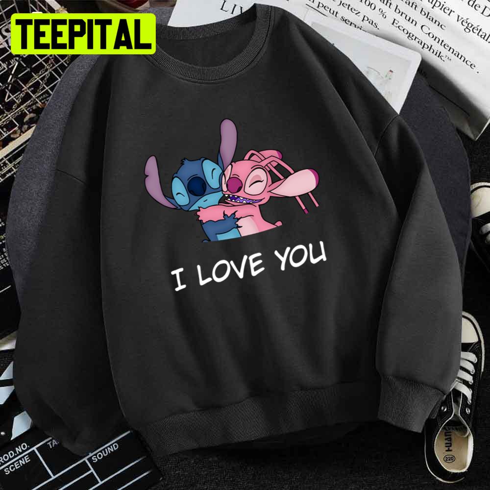 Stitch And Angel I Love You Unisex T-Shirt Stitch And Angel I Love You Unisex T-Shirt