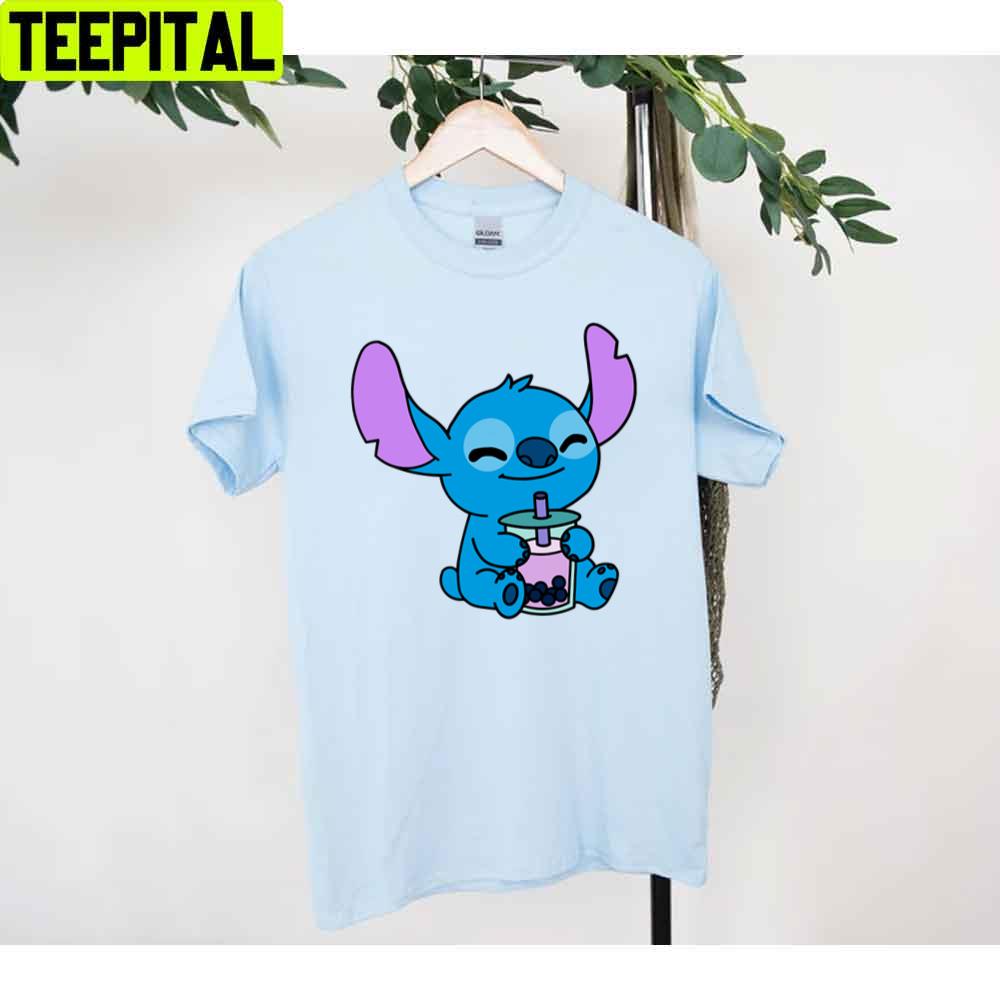 Stitch Boba Tea Unisex T-Shirt Stitch Boba Tea Unisex T-Shirt