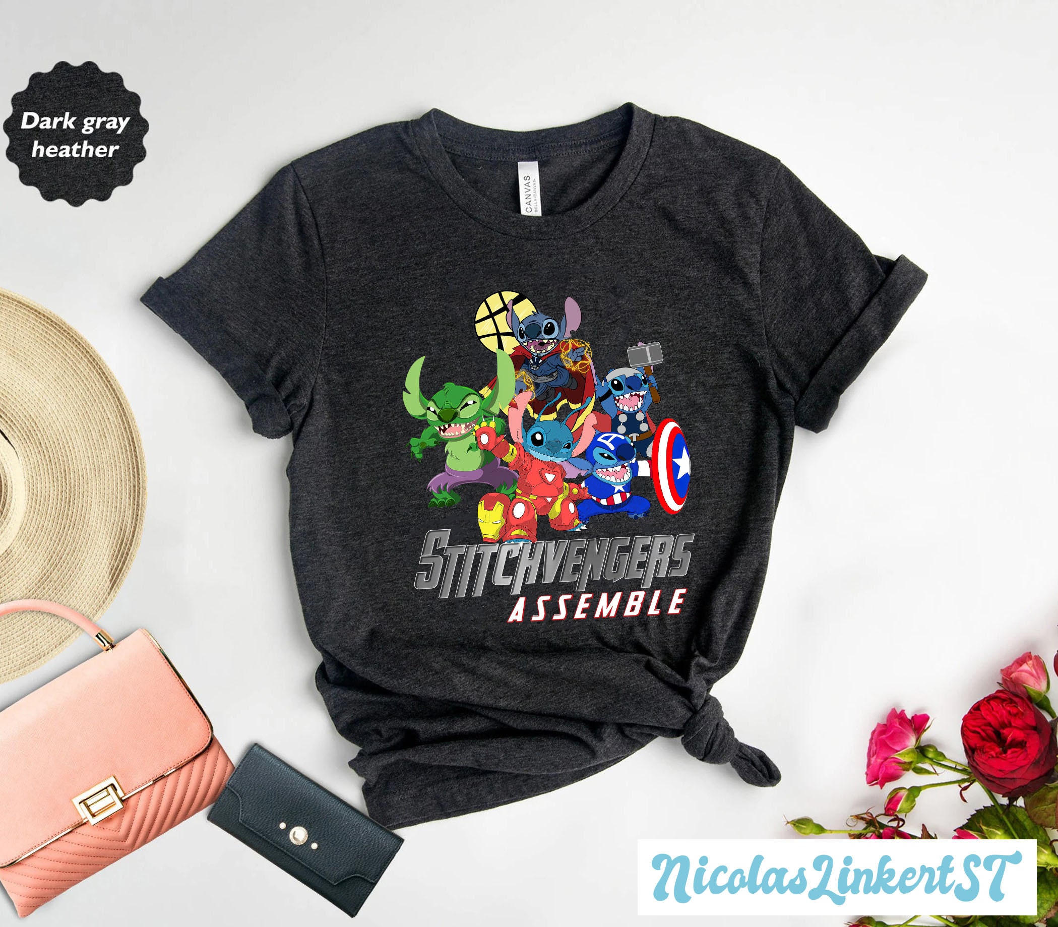 Stitchvengers Disney Marvel Avengers Assemble Unisex T-Shirt Stitchvengers Disney Marvel Avengers Assemble Unisex T-Shirt