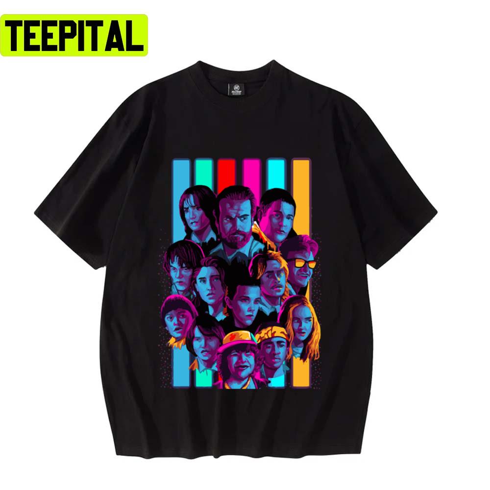 Stranger Things Characters Design Unisex T-Shirt Stranger Things Characters Design Unisex T-Shirt