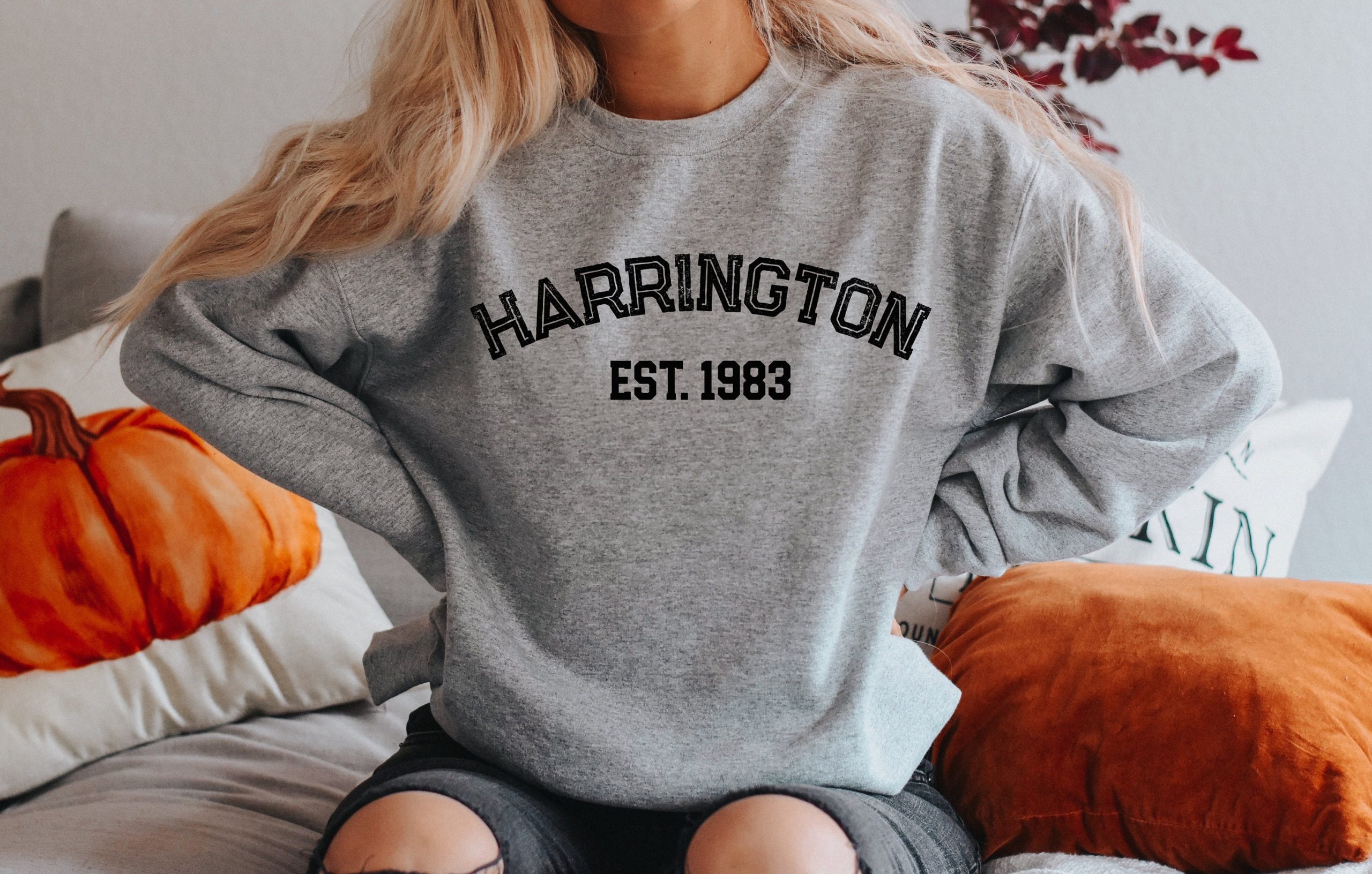 Stranger Things Steve Harrington Inspired Harrington 1986 Unisex Sweatshirt Stranger Things Steve Harrington Inspired Harrington 1986 Unisex Sweatshirt