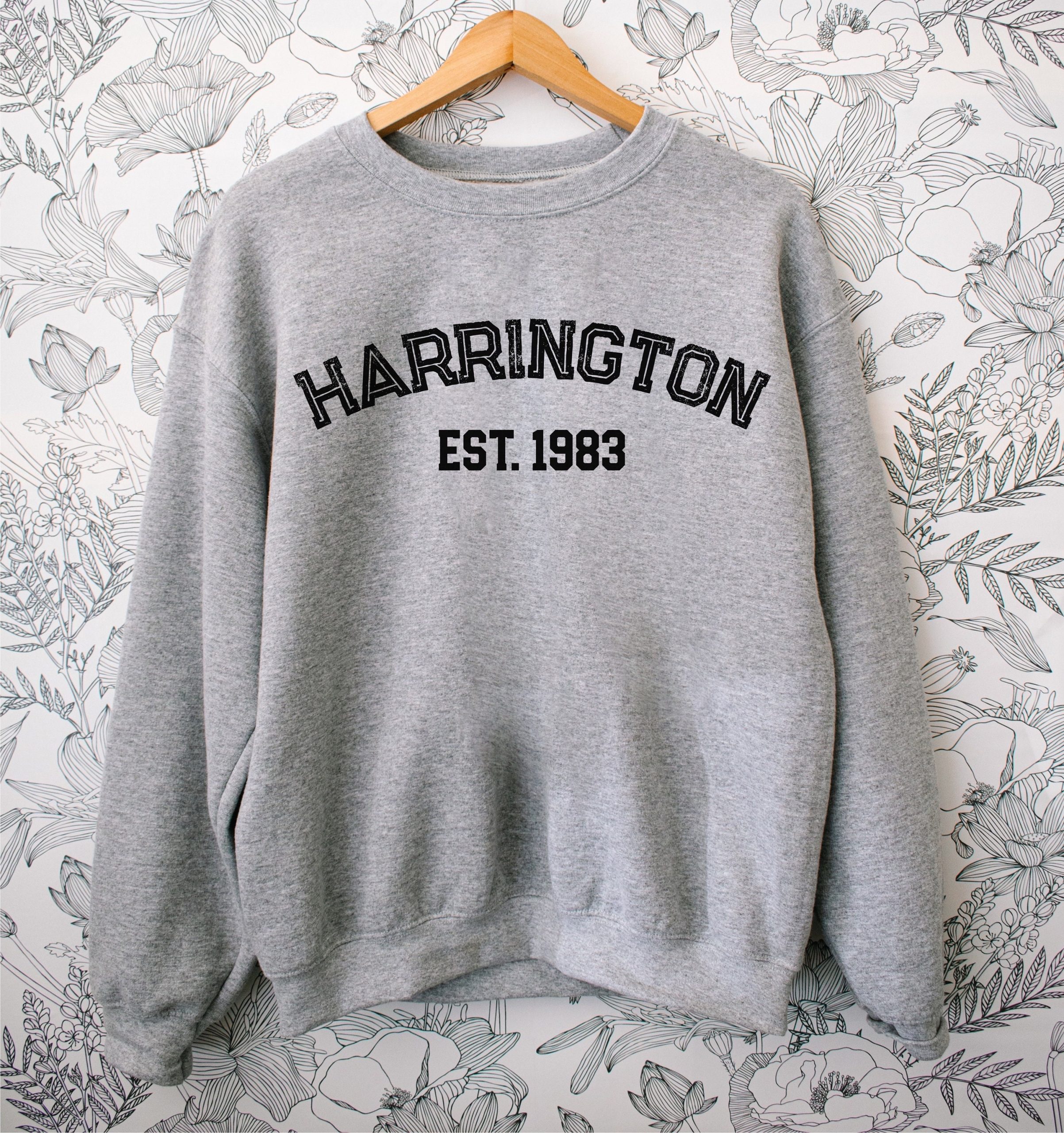 Stranger Things Steve Harrington Inspired Harrington 1986 Unisex Sweatshirt Stranger Things Steve Harrington Inspired Harrington 1986 Unisex Sweatshirt