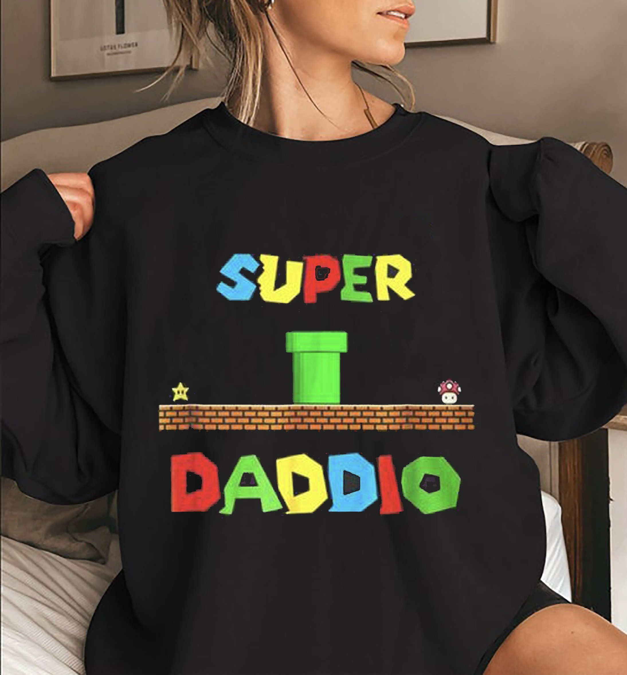 Super Daddio Fathers Day Gamer Unisex T-Shirt Super Daddio Fathers Day Gamer Unisex T-Shirt