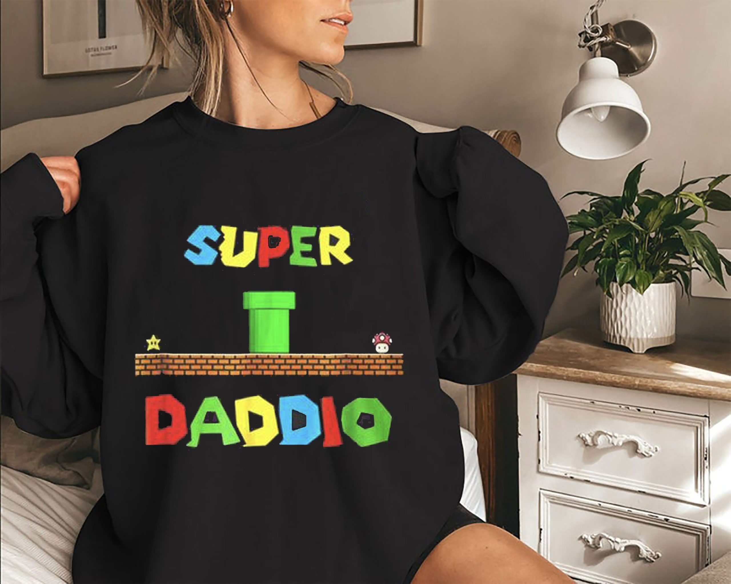 Super Daddio Fathers Day Gamer Unisex T-Shirt Super Daddio Fathers Day Gamer Unisex T-Shirt