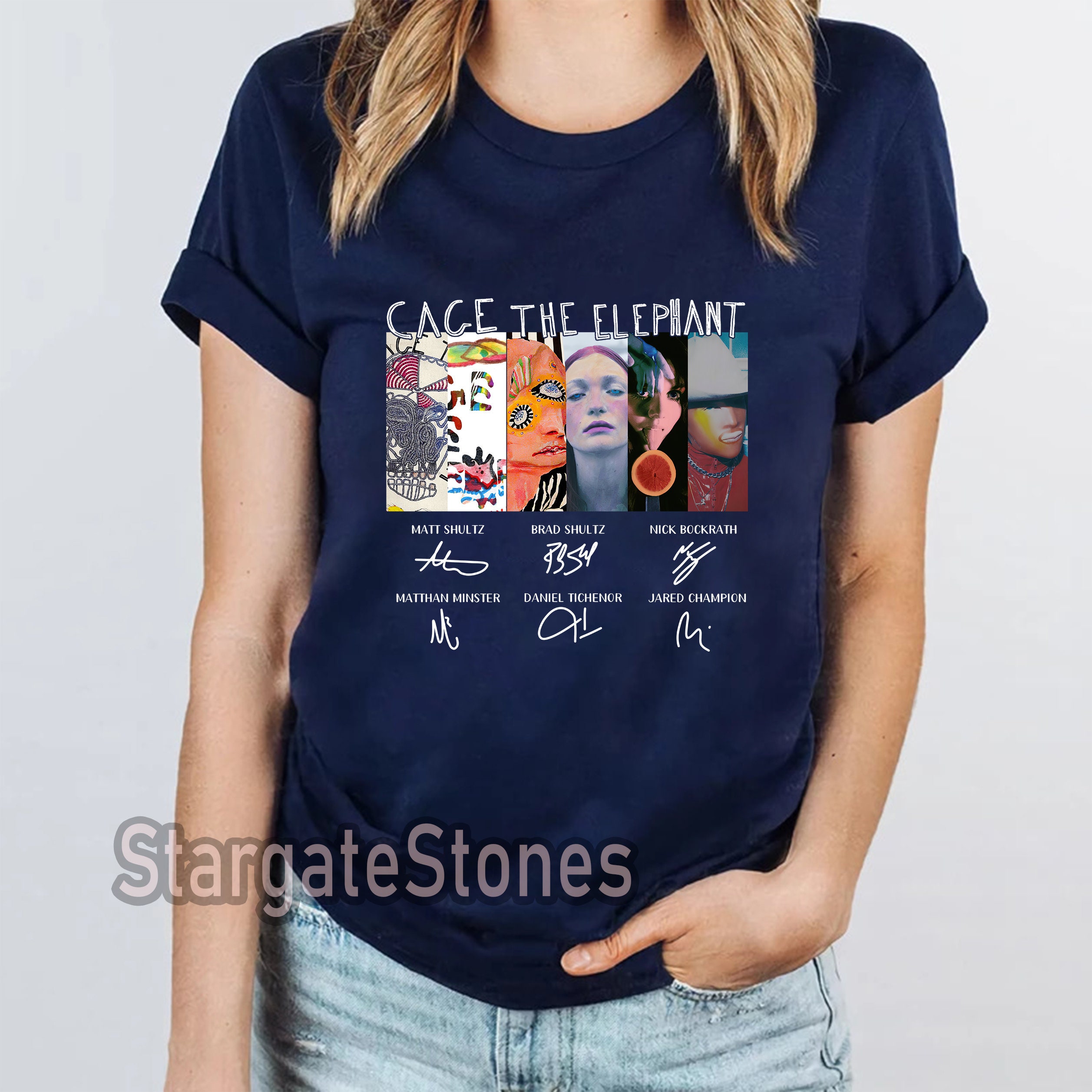 The Elephant Signatures Cage Melophobia Graphic Unisex T-Shirt The Elephant Signatures Cage Melophobia Graphic Unisex T-Shirt