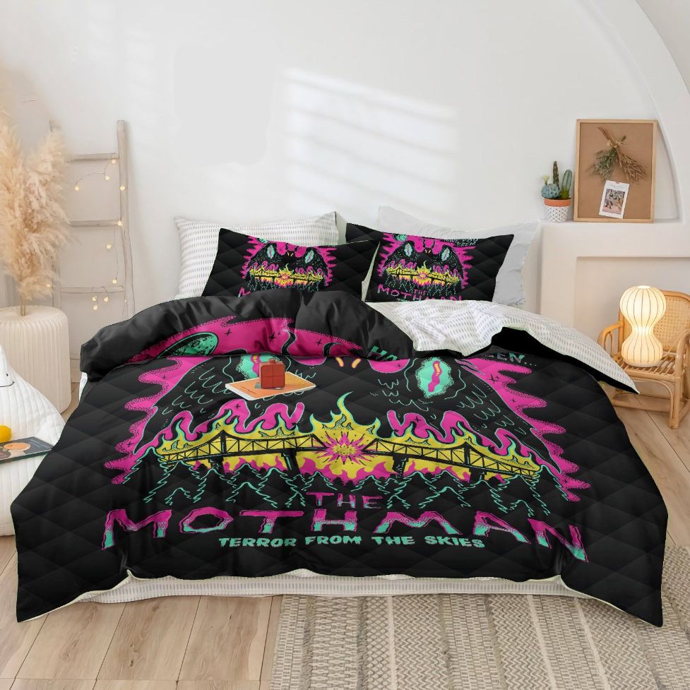 The Mothman Terror From The Skies Cotton Bedding Sets The Mothman Terror From The Skies Cotton Bedding Sets