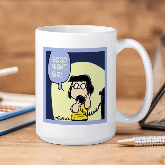 The Peanuts Good Night Sir Premium Sublime Ceramic Coffee Mug White The Peanuts Good Night Sir Premium Sublime Ceramic Coffee Mug White