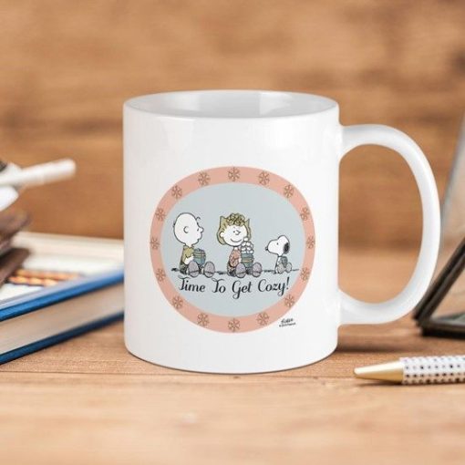 The Peanuts Time To Get Cozy Premium Sublime Ceramic Coffee Mug White