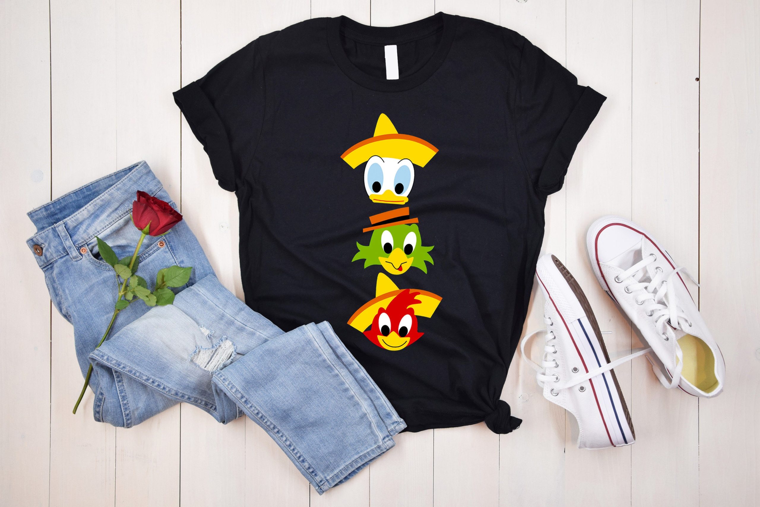 The Three Caballeros Vintage Design Unisex T-Shirt The Three Caballeros Vintage Design Unisex T-Shirt
