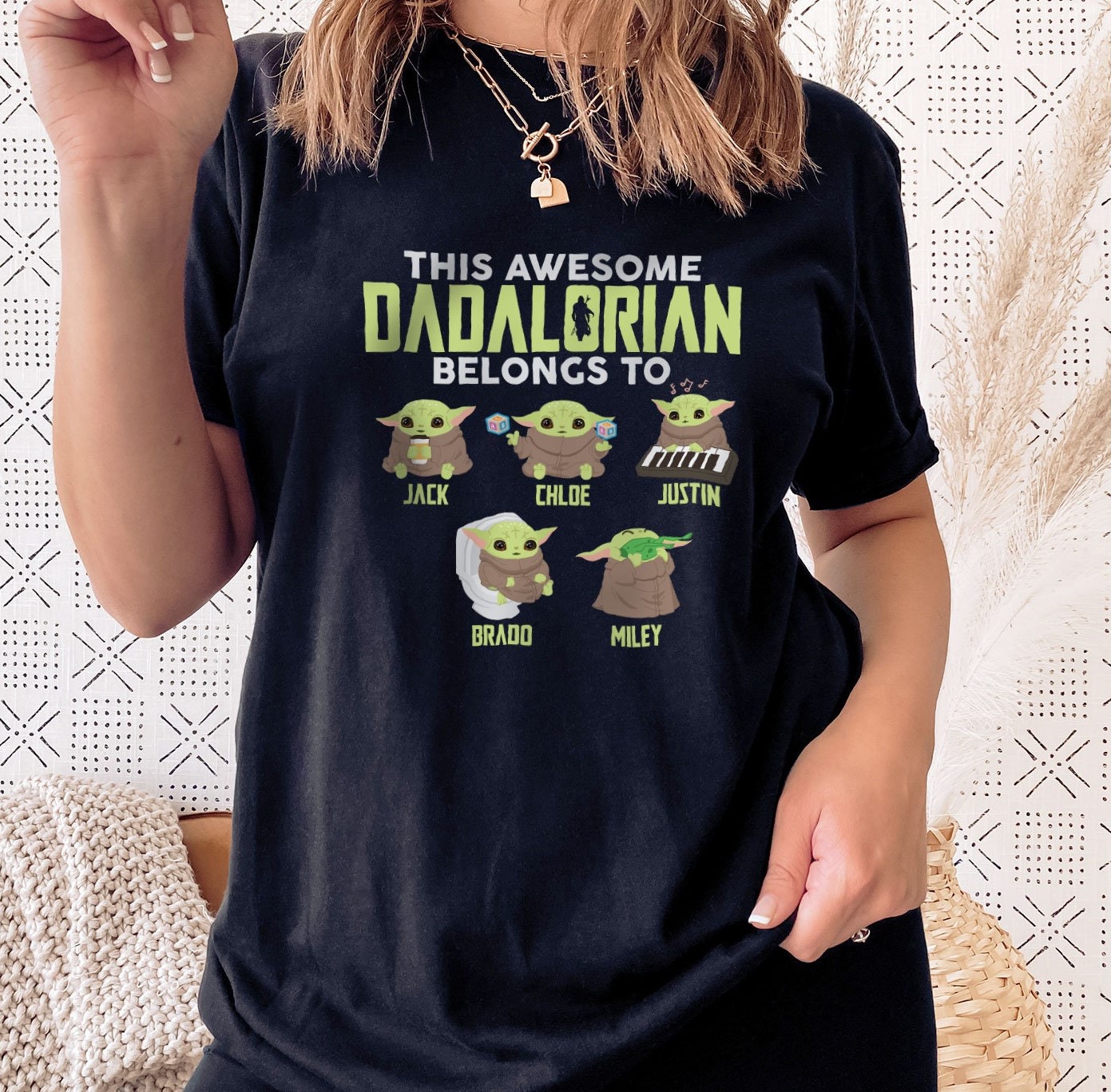 This Awesome Dadalorian Belongs To Personalized Dad Star Wars Baby Yoda Fathers Day Unisex T-Shirt This Awesome Dadalorian Belongs To Personalized Dad Star Wars Baby Yoda Fathers Day Unisex T-Shirt