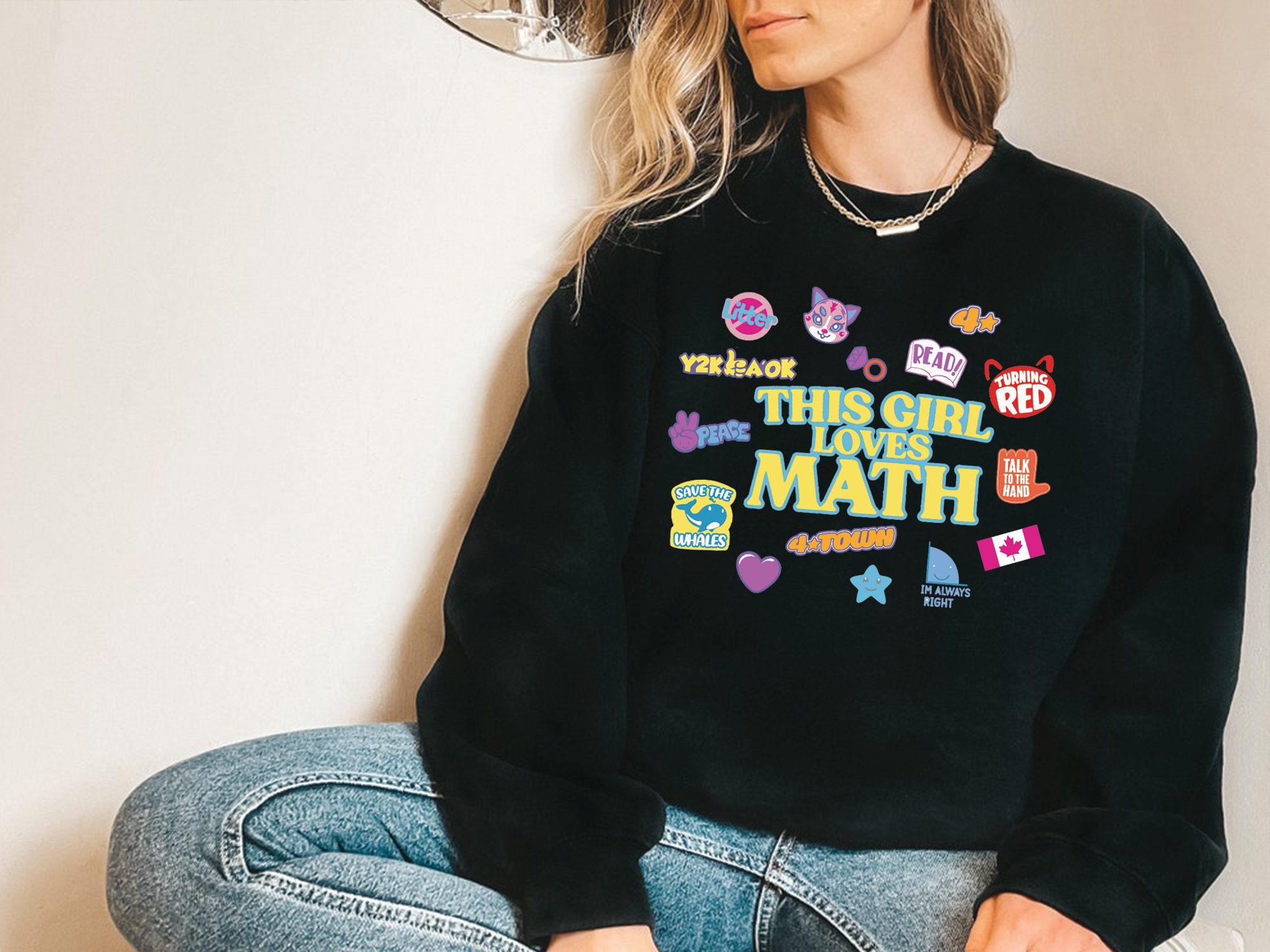 This Girl Loves Math Turning Red Unisex Sweatshirt This Girl Loves Math Turning Red Unisex Sweatshirt