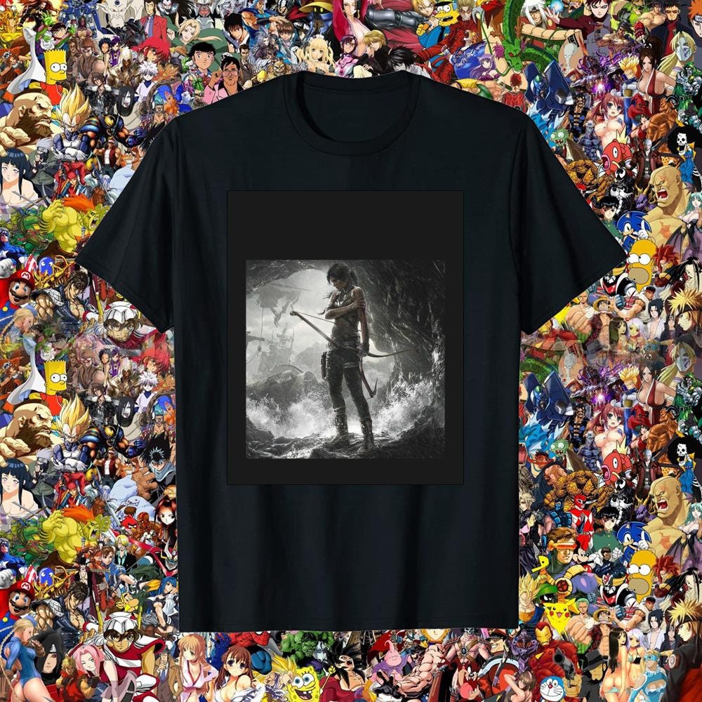 Tomb Raider Lara Croft In Cave Graphic Unisex T-Shirt Tomb Raider Lara Croft In Cave Graphic Unisex T-Shirt