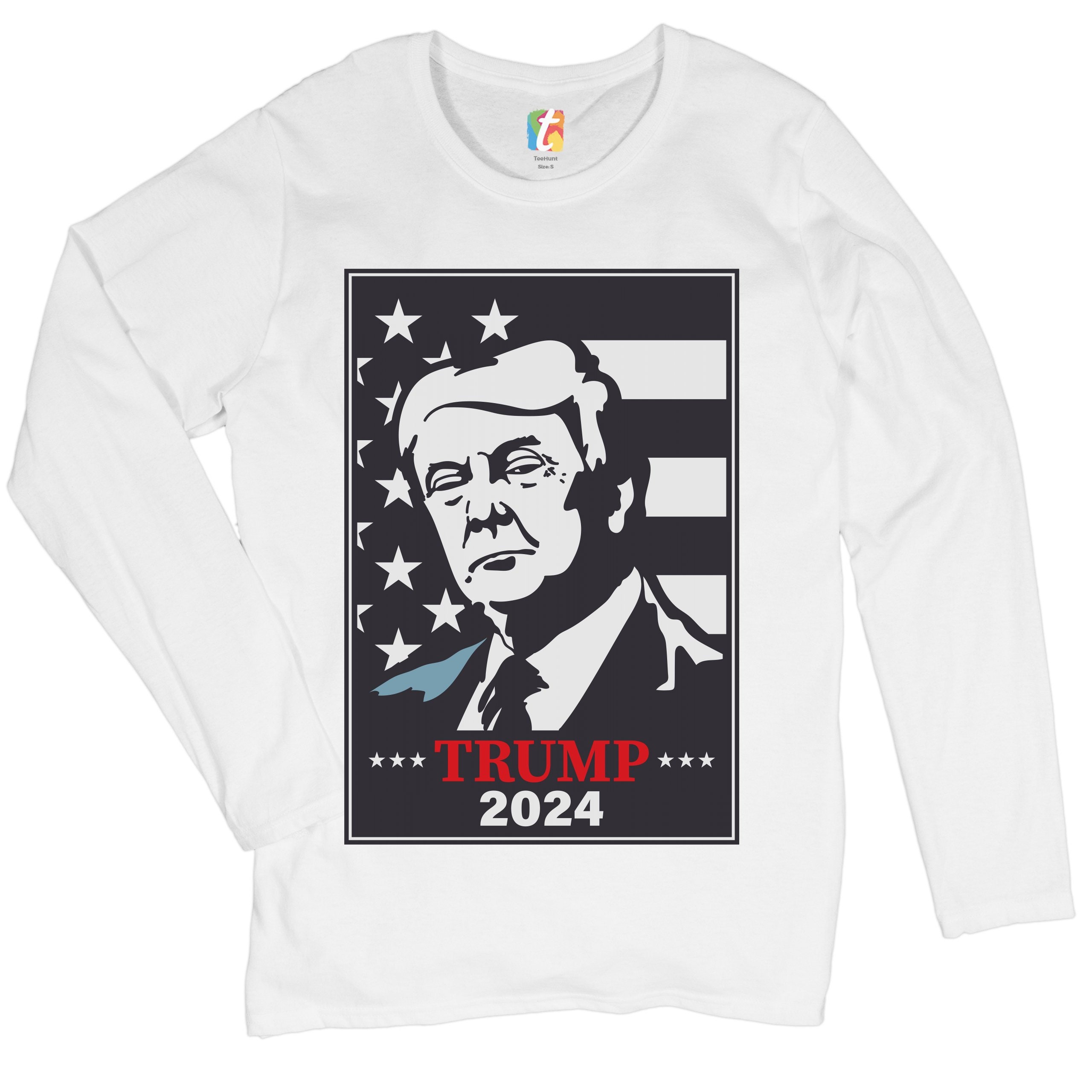 Trump 2024 Women's Keep America Great Reelect Donald Trump Loong Sleeve Shirt Trump 2024 Women's Keep America Great Reelect Donald Trump Loong Sleeve Shirt