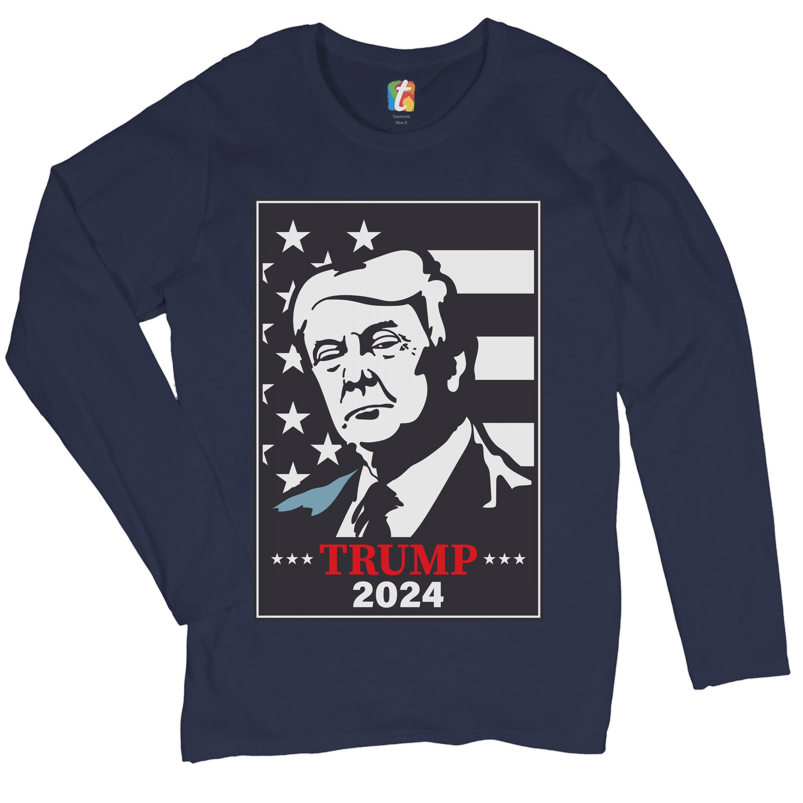 Trump 2024 Women's Keep America Great Reelect Donald Trump Loong Sleeve Shirt Trump 2024 Women's Keep America Great Reelect Donald Trump Loong Sleeve Shirt
