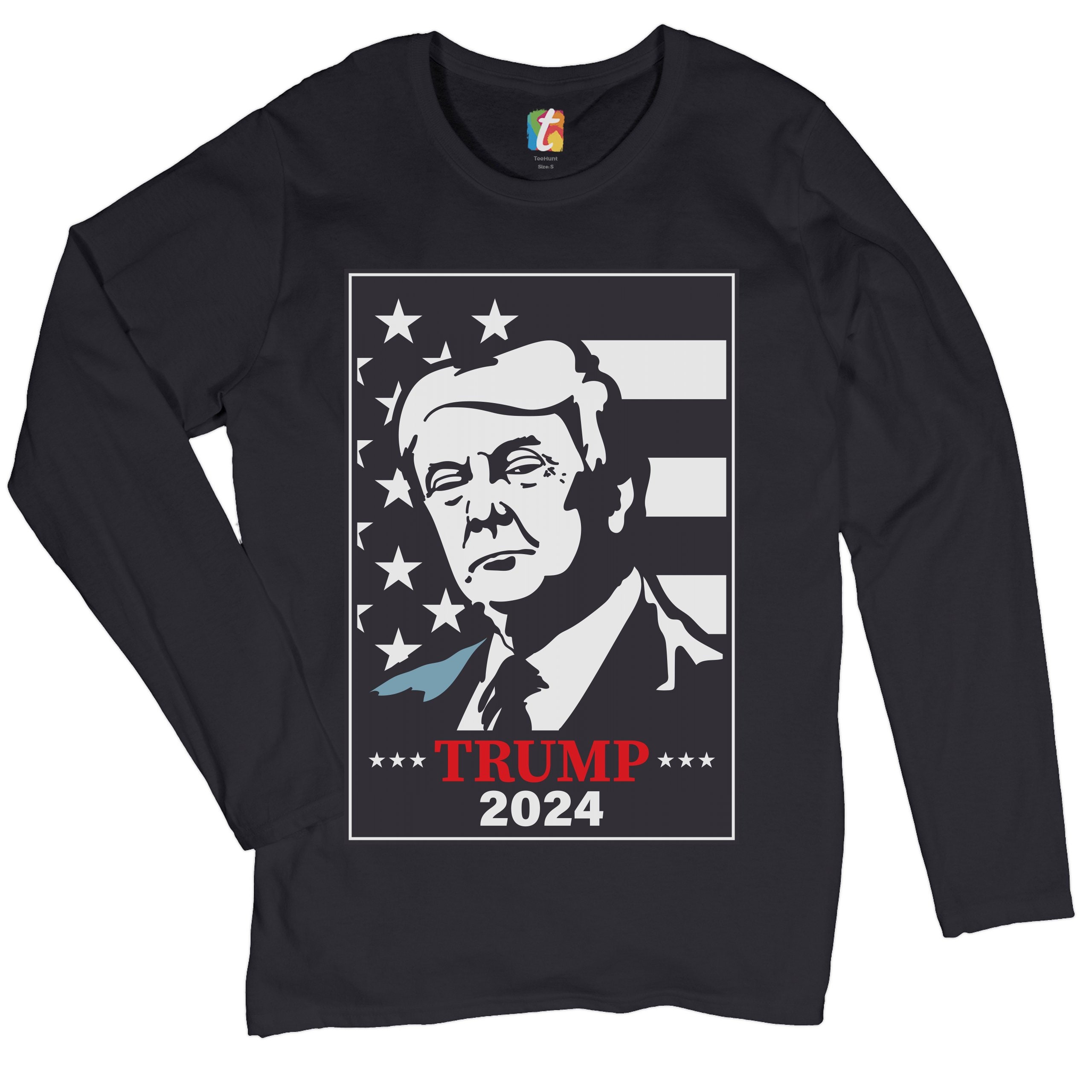 Trump 2024 Women's Keep America Great Reelect Donald Trump Loong Sleeve Shirt Trump 2024 Women's Keep America Great Reelect Donald Trump Loong Sleeve Shirt