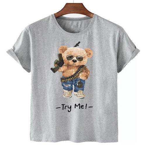 Try Me Cool Teddy Bear Unisex T-Shirt Try Me Cool Teddy Bear Unisex T-Shirt