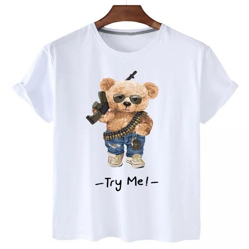 Try Me Cool Teddy Bear Unisex T-Shirt Try Me Cool Teddy Bear Unisex T-Shirt