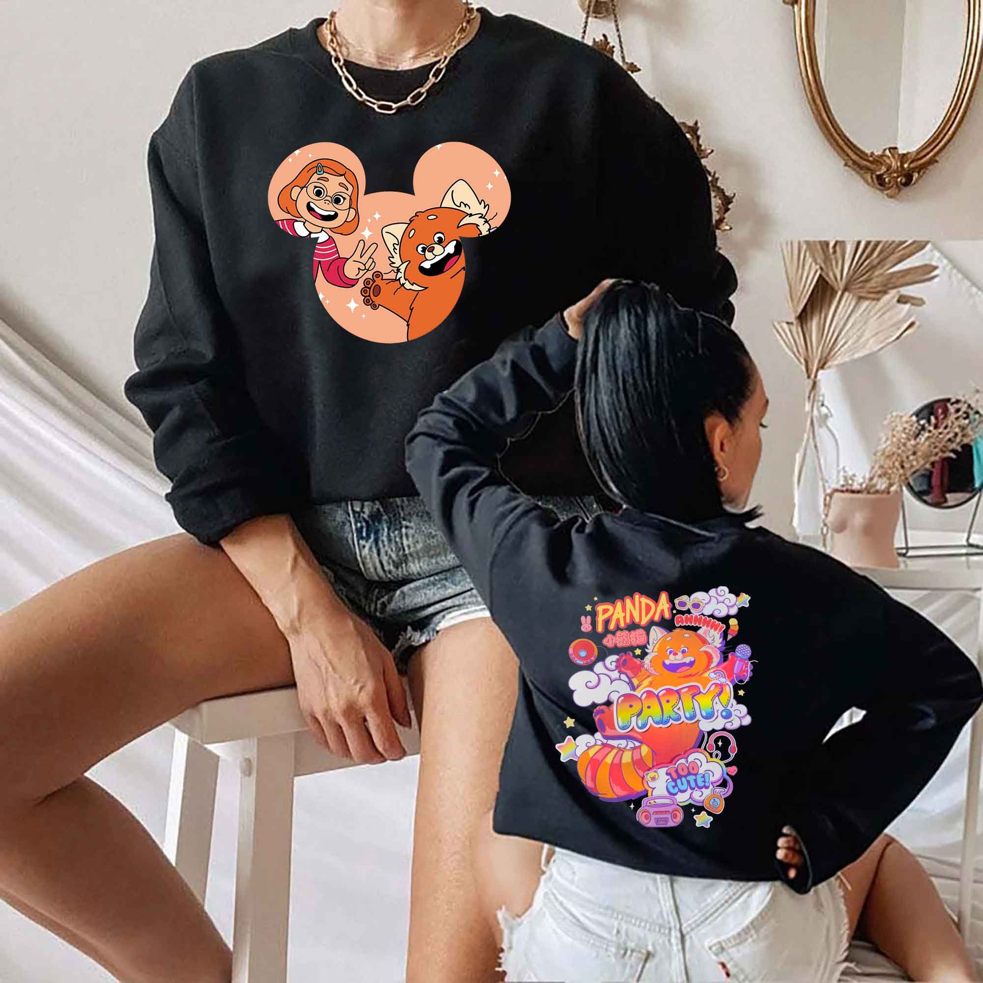 Turning Red Red Panda Party Disney Unisex Sweatshirt Turning Red Red Panda Party Disney Unisex Sweatshirt