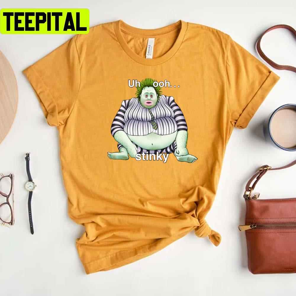 Uh Oh Stinky Beetlejuice Graphic Unisex T-Shirt Uh Oh Stinky Beetlejuice Graphic Unisex T-Shirt