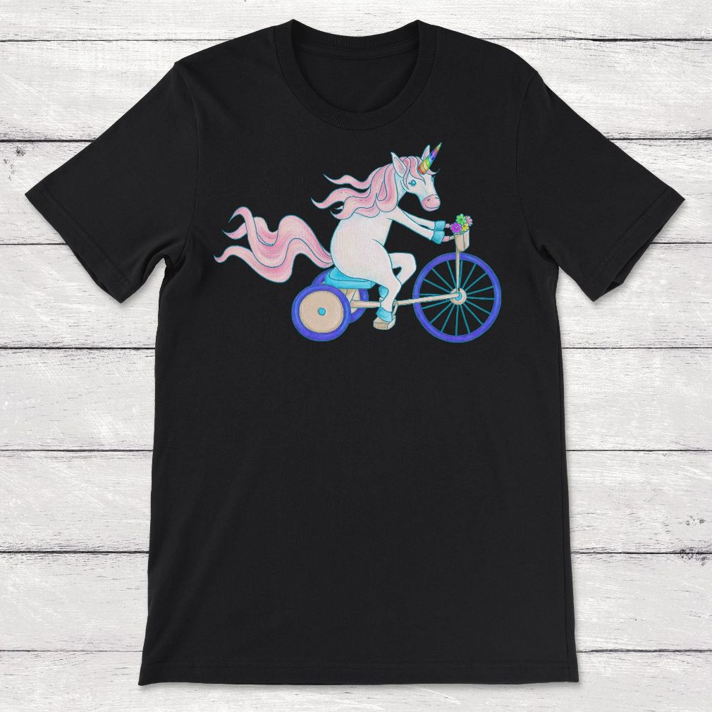 Unicorn Riding a Tricycle Unisex T-Shirt Unicorn Riding a Tricycle Unisex T-Shirt
