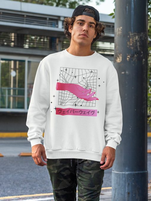 Vaporwave Japanese Kanji Art Unisex Sweatshirt