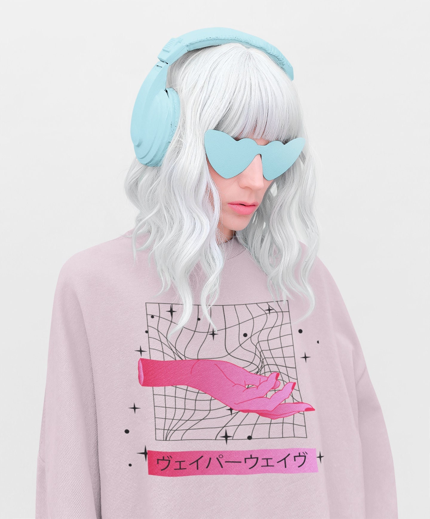 Vaporwave Japanese Kanji Art Unisex Sweatshirt Vaporwave Japanese Kanji Art Unisex Sweatshirt